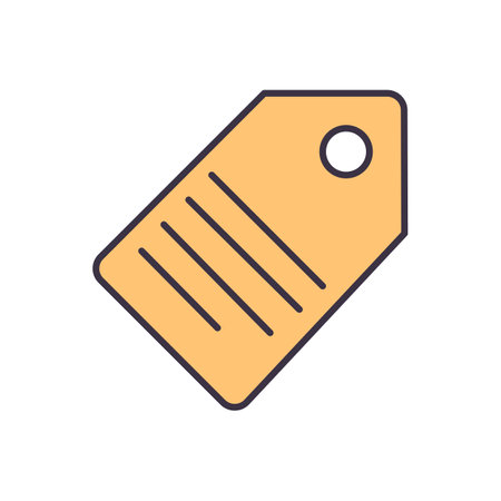 Tag related vector icon. Isolated on white background. Vector illustrationのイラスト素材