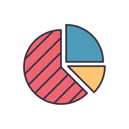 Pie Chart related vector icon. Isolated on white background. Vector illustrationのイラスト素材