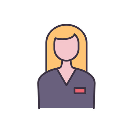 Employee Woman related vector icon. Isolated on white background. Vector illustrationのイラスト素材