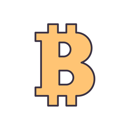 Bitcoin related vector icon. Isolated on white background. Vector illustrationのイラスト素材