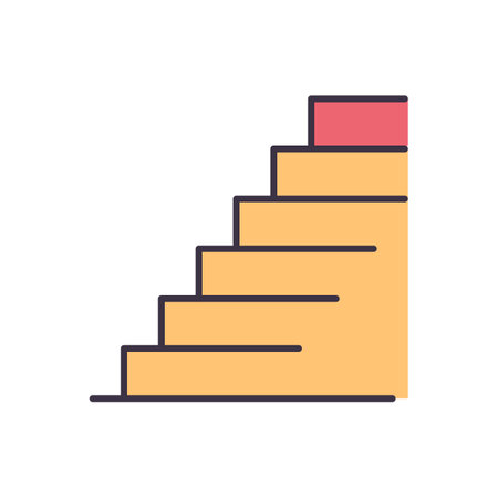Stairs related vector icon. Isolated on white background. Vector illustrationのイラスト素材