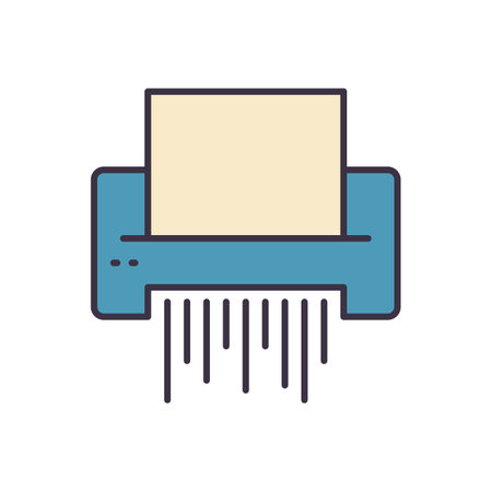 Paper Shredder related vector icon. Isolated on white background. Vector illustrationのイラスト素材