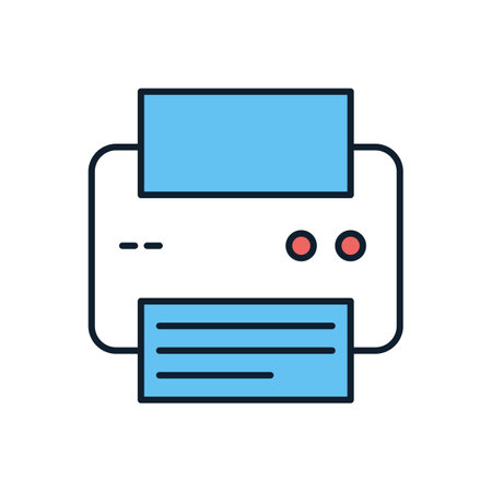 Printer related vector icon. Isolated on white background. Vector illustration