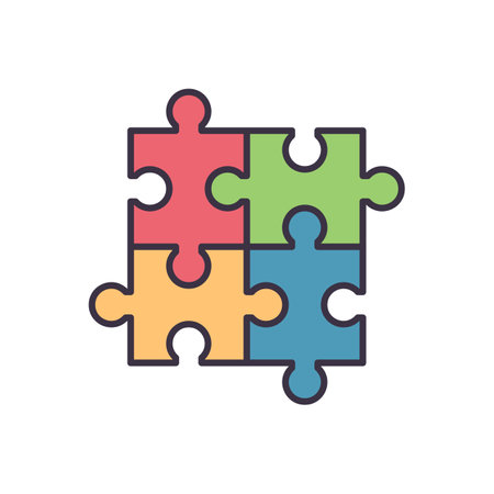 Puzzle related vector icon. Isolated on white background. Vector illustrationのイラスト素材
