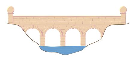 stone bridge stock vector illustration isolated on white background.のイラスト素材