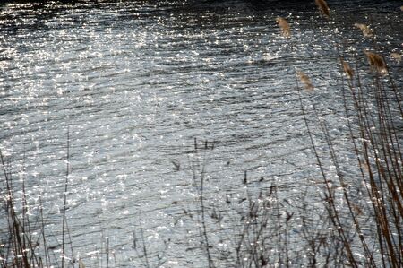 Water surface abstract background of river or sea water pattern with small waves. water texture