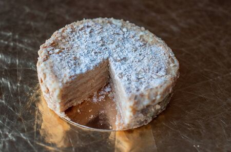 Pie Napoleon. Napoleon cake. Cake dessert Food photography