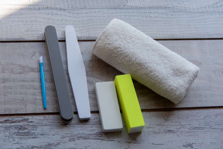 nail file, Nailfile. Non-traumatic manicure without cutting the cuticleの写真素材