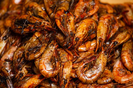 Fried Shrimp. Fried shrimp in a plate. Seafoodの写真素材