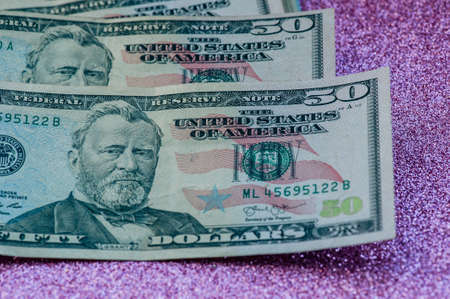 dollars background. Dollars background. Background of different us dollar banknotes. Finance...