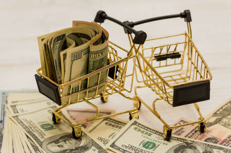 dollars background. Dollars background. Background of different us dollar banknotes. Finance...