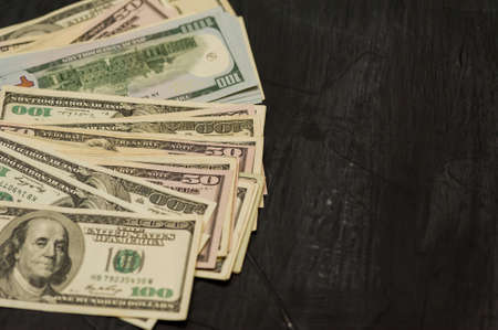dollars background. Dollars background. Background of different us dollar banknotes. Finance...