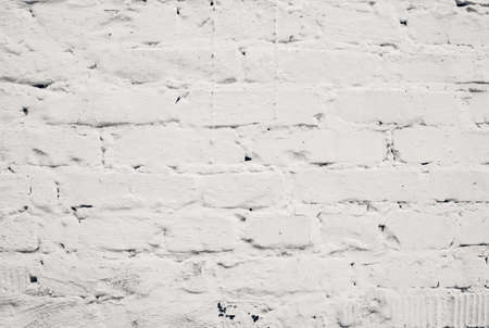 White brick wall background. white brick interior facade wall. old cement grunge background