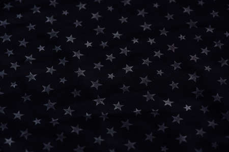 Black background with stars. Black fabric with stars. the clothの写真素材