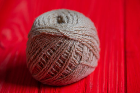 Red Painted Wood and brown threads. painted old wooden wall. red background, Wood red plank...
