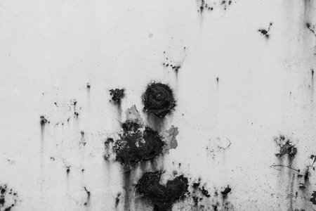 It is a concept, grunge, material, aged, rust or construction. Vintage or grungy white background of natural cementの写真素材