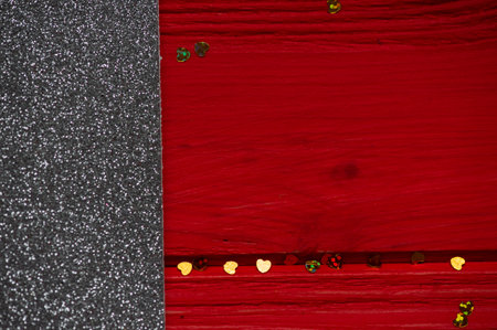 gray glitter.Red Painted Wood. painted old wooden wall. gray. Wood red plank background
