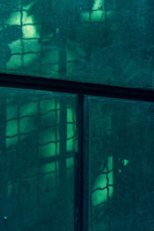 Green colorful cement concrete texture wall. Green background texture wallの写真素材