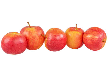 Apples are isolated. Red apples on a white background.の写真素材