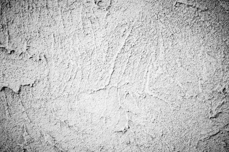 Material for designers. Textured wall black and white photo.の写真素材