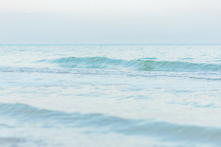 Light wave on the sea. Blue sea and sky.の写真素材