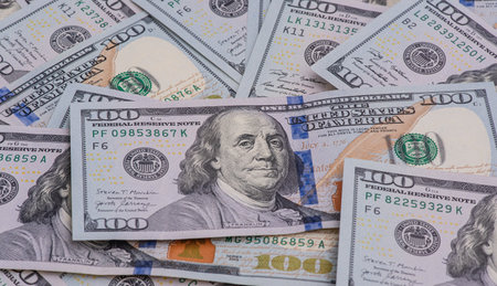 Money dollar bills as a background macro photoの写真素材