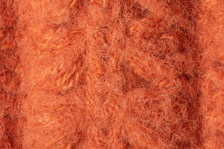 Knitted product made of brown wool