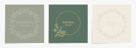 A beautiful blooming branch, richly decorated with flowers, buds, and leaves. hand drawing.のイラスト素材