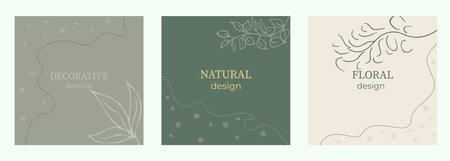 A beautiful blooming branch, richly decorated with flowers, buds, and leaves. hand drawing.のイラスト素材