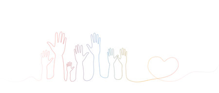 National volunteering banner, national volunteering month.のイラスト素材