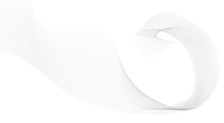 Wave line background with smooth shape. Beautiful wavy line on a white background. horizontal banner template. Abstract futuristic template. Chrome technology wallpaper.のイラスト素材