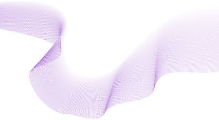 Wave line background with smooth shape. Beautiful wavy line on a white background. horizontal banner template. Abstract futuristic template. Chrome technology wallpaper.のイラスト素材