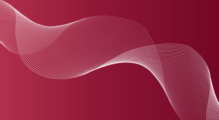 Wave line background with smooth shape. Beautiful wavy line on a white background. horizontal banner template. Abstract futuristic template. Chrome technology wallpaper.のイラスト素材