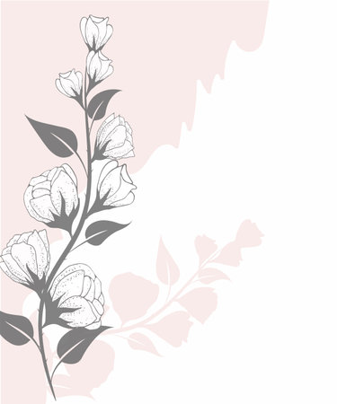 Gentle background, greetings, card with Mother's Day, Women's Day, Happy Birthday. With space for text.のイラスト素材
