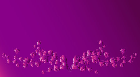 floral background. Beautiful branch of flowers and buds, hand drawing. For background, invitation template, postcard, web, beautiful greetingのイラスト素材