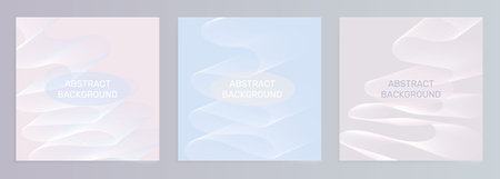Abstract banner template with beautiful wavy lines and simple geometric shapes, modern design,...
