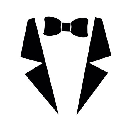Black icon of suit, tuxedoのイラスト素材