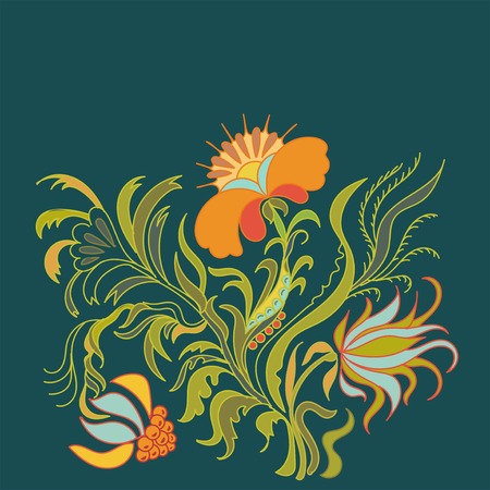 Floral decorative ornamentのイラスト素材