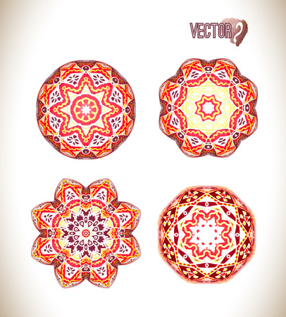 Mandala. Round Ornament Pattern. Hand drawn background.のイラスト素材