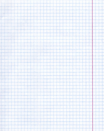 Blank exercise book paper sheet. Exercise book paper one page in square for math, vector illustration.のイラスト素材