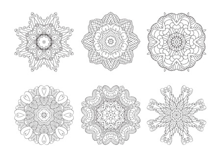 Mandala. Round Ornament Pattern. Hand drawn background.のイラスト素材