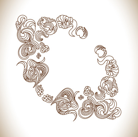Abstract monochrome pattern. Handdrawn vector patternのイラスト素材