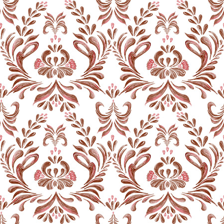 Ukrainian folk art of seamless floral patternのイラスト素材