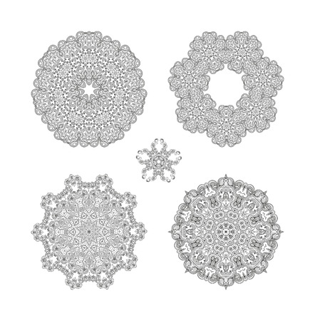 Circle lace ornamentのイラスト素材