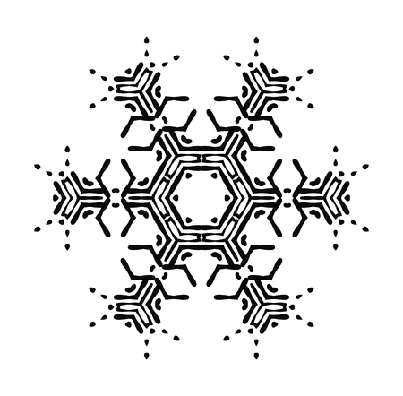 Round ornament pattern. Geometric ornament made in vector.のイラスト素材