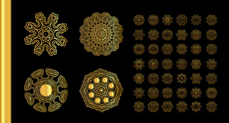 Vector vintage pattern in Eastern style. Hand drawn ornate flowerのイラスト素材