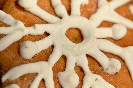 Vintage  card with  biscuits.  Biscuits with white glazeの写真素材