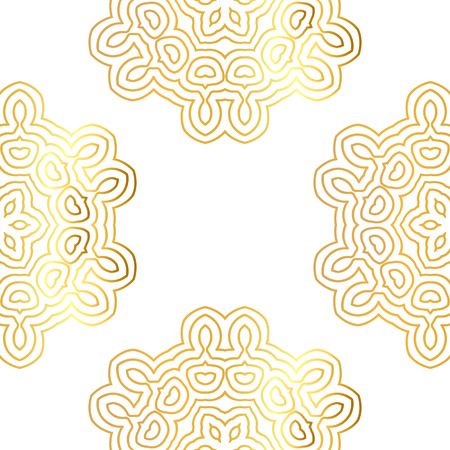 Ornamental lace  floral background. Vector seamless retro pattern. Light golden pattern.のイラスト素材