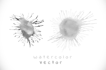 Spray paint blots, splashes. Vector blots, splashes, graphics elementsのイラスト素材