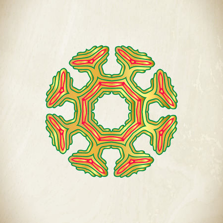 Christmas star illustration. Shining gold star vector illustration.Golden vector star. Vintage Christmas star.のイラスト素材